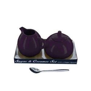 Sugar & Creamer with A Stainless Steel Spoon